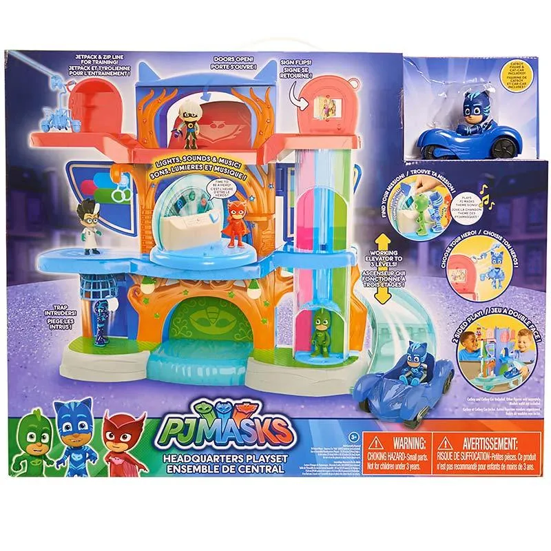 PJ Masks Deluxe Headquarters Playset for Kids 3  and above