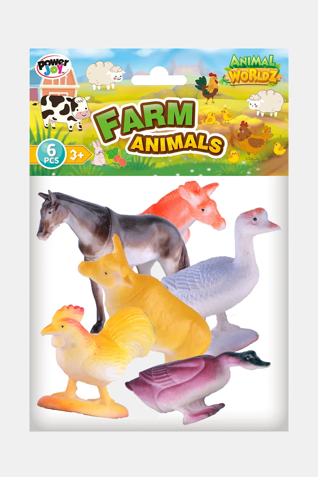 P.Joy Unisex Assorted Animal Worldz Farm (6 Piece)