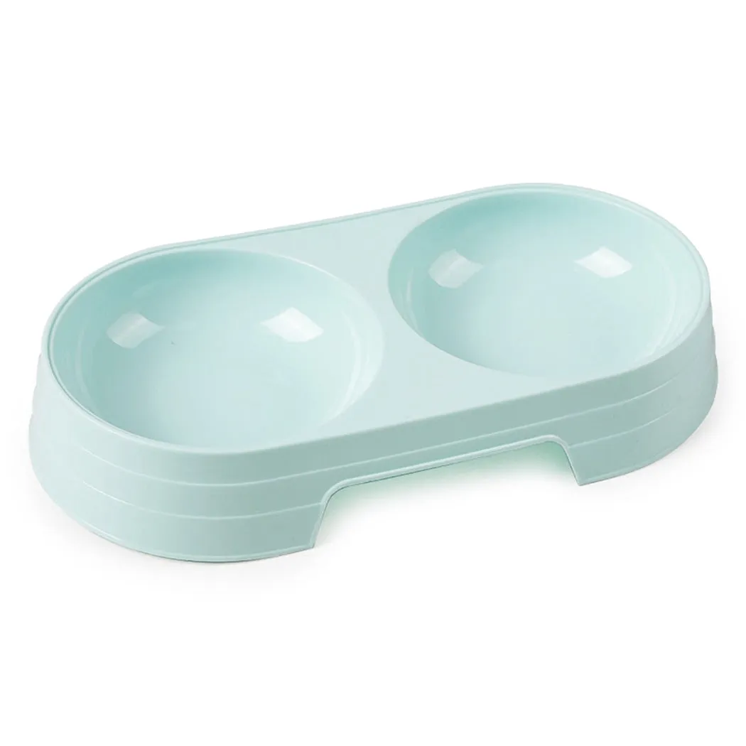 Plastic Pet Double Bowls