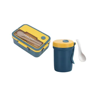 Portable Bento Lunch Box With Soup Cup-Hy-146 Green
