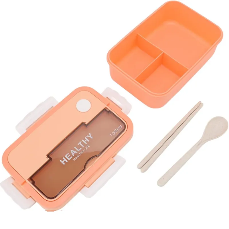 Portable Bento Lunch Box With Soup Cup-Hy-146 Orange