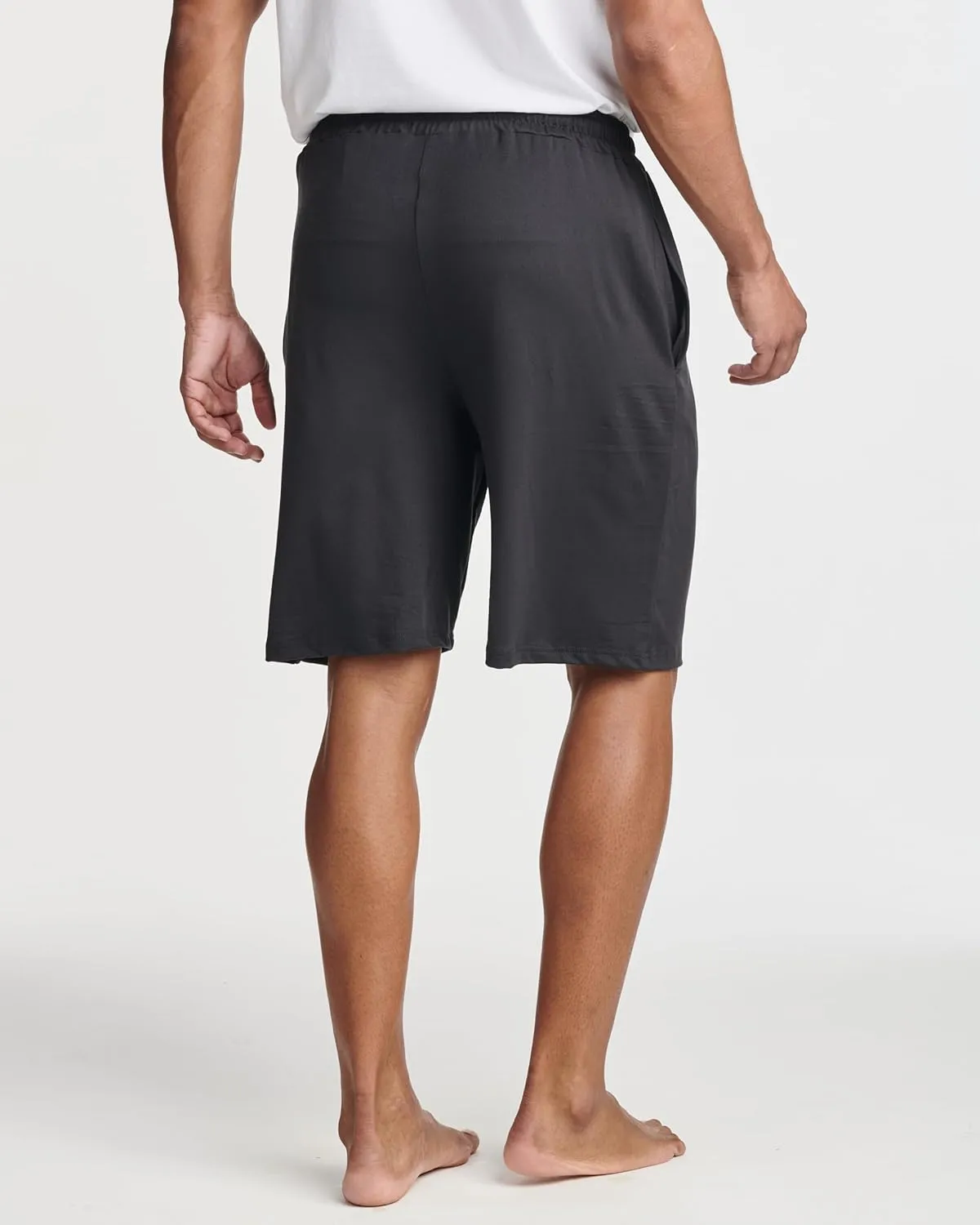Real Essentials 3 Pack: Men's Soft Lounge Pajama Bottoms Shorts with Pockets Breathable Cool Fabric (Available in Big & Tall)