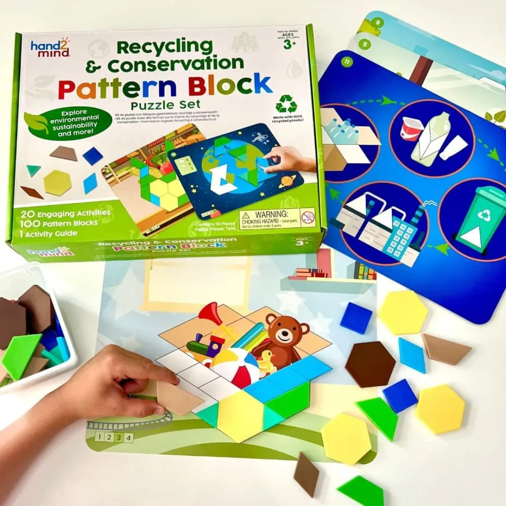 Recycling & Conservation Pattern Block Puzzle Set
