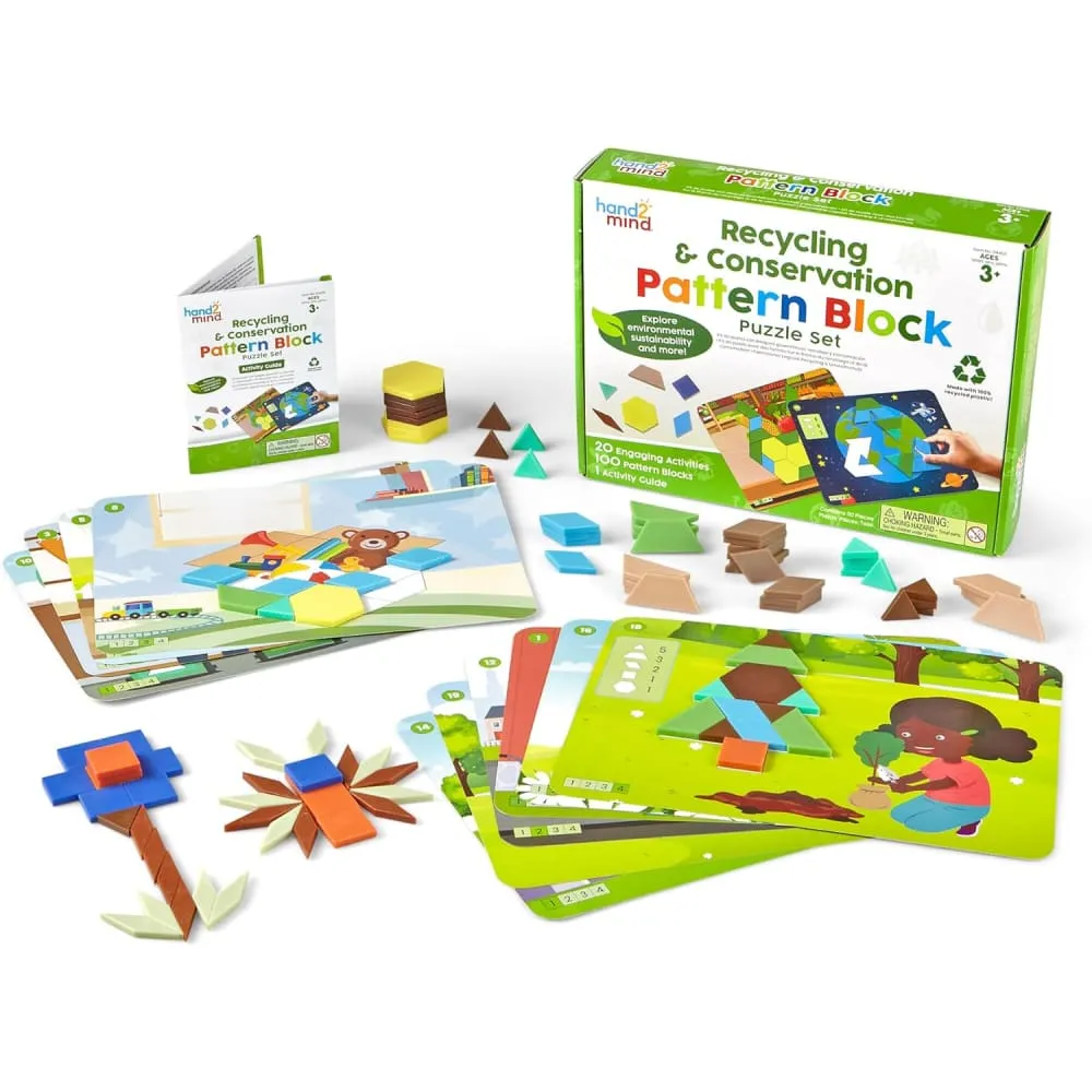 Recycling & Conservation Pattern Block Puzzle Set