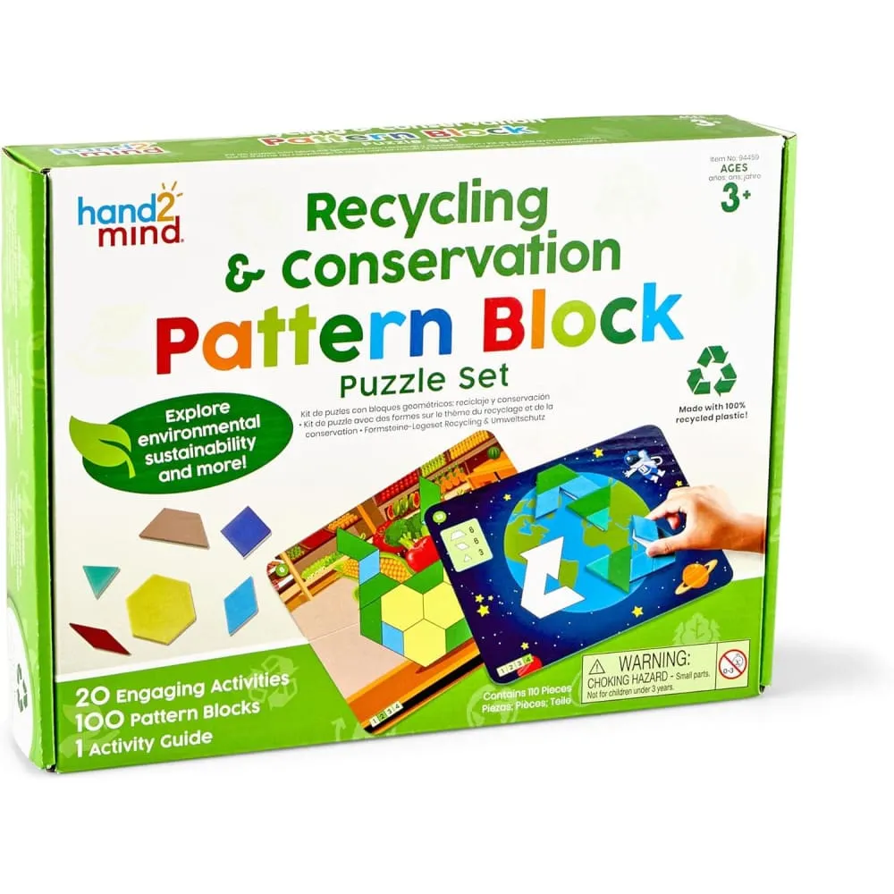 Recycling & Conservation Pattern Block Puzzle Set