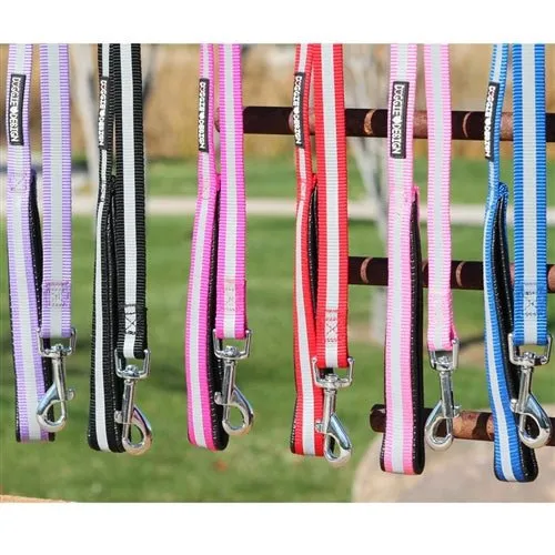 Reflective Nylon Leash with Soft Grip Handle - 3/4 in. Wide x 5 ft. Long - Many Colors