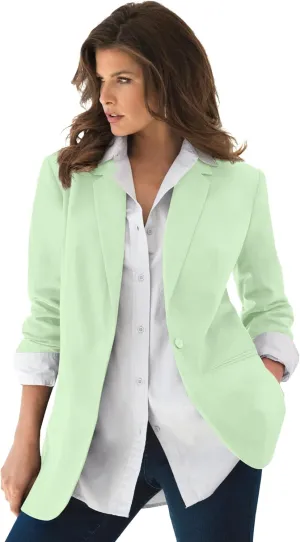 Roaman's Women's Plus Size Boyfriend Blazer