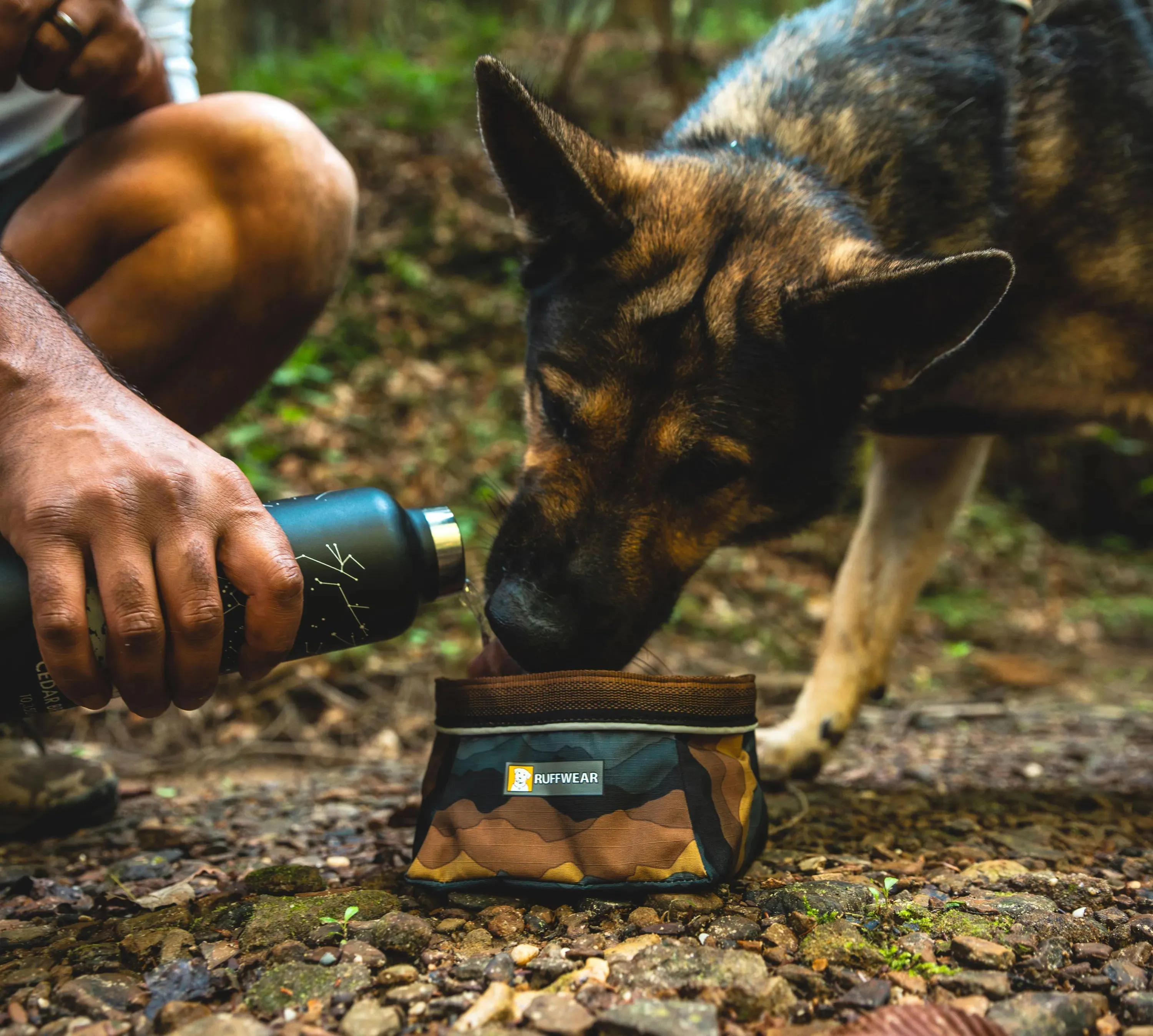 Ruffwear Quencher™ Collapsible Dog Food & Water Bowl (Coastal Mountains)