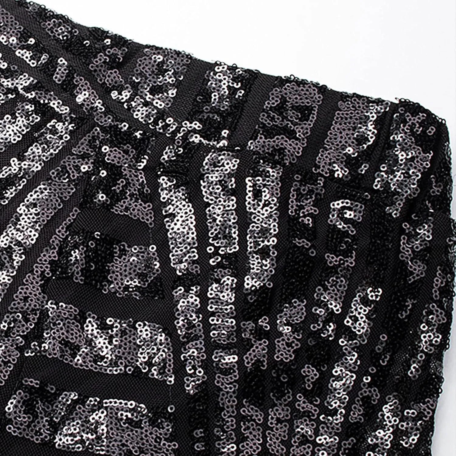 Sequin Pants Womens High Waist Bell Bottoms Glitter Wide Leg Palazzo Pants Night Club Sparkle Flared Trousers