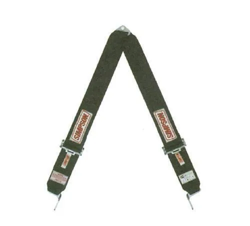 Simpson 3" V-Type Shoulder Harness - Bolt-In - Latch & Link - Platinum