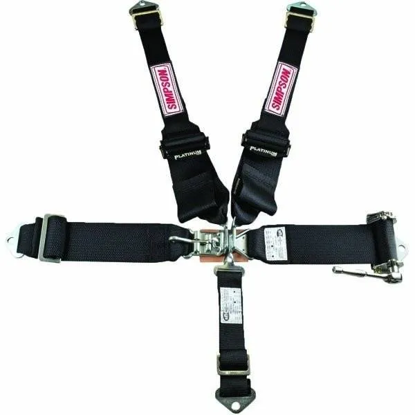 Simpson Platinum 5-Point Sprint Car Latch & Link Ratchet Harness - Right Side Ratchet - Aluminum Adjusters