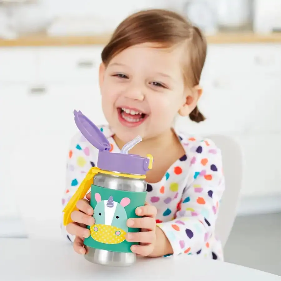 Skip Hop Zoo SS Straw Bottle (Unicorn)