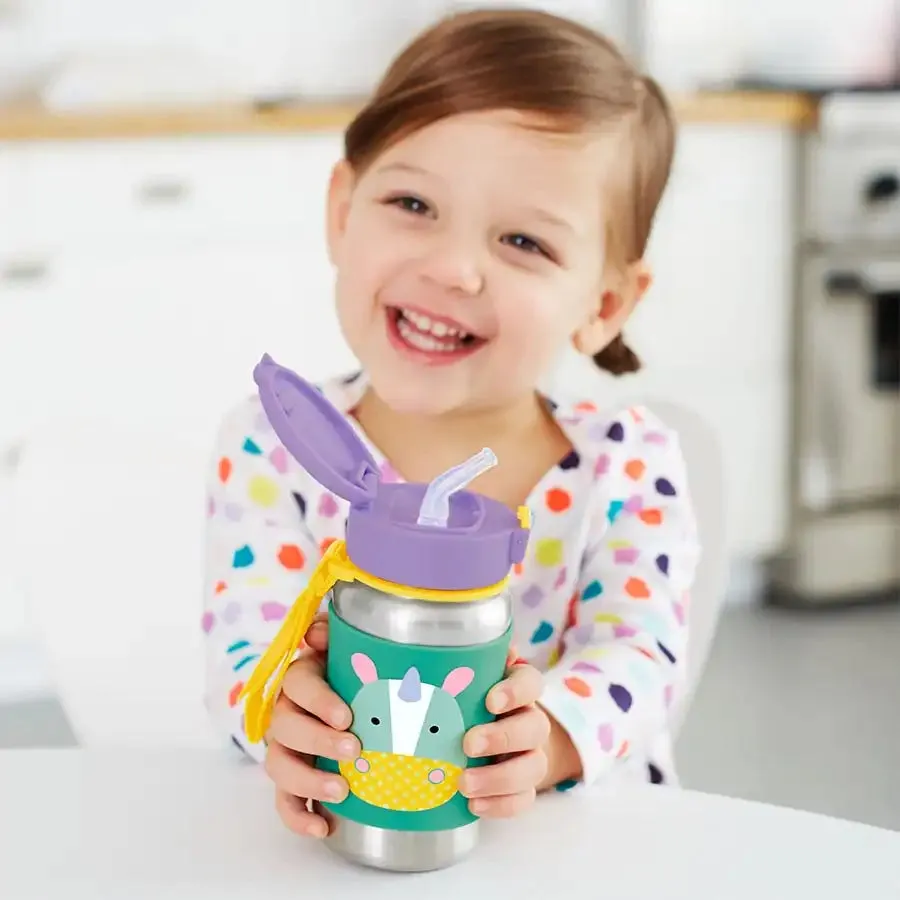 Skip Hop Zoo SS Straw Bottle (Unicorn)