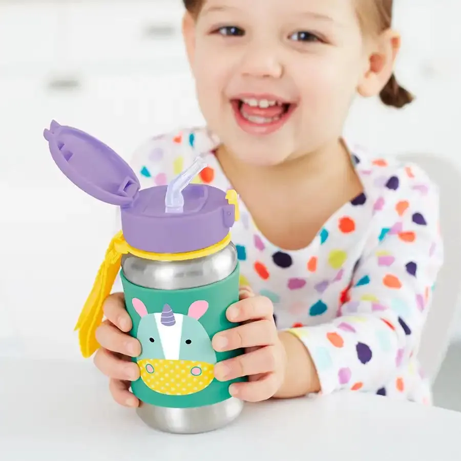 Skip Hop Zoo SS Straw Bottle (Unicorn)