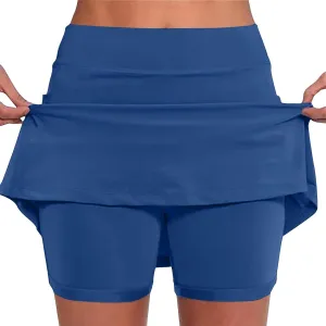 Skorts for Woman Tummy Control High Waist Womens Shorts Dressy Casual Athletic Tennis Mini Skirts with Pockets