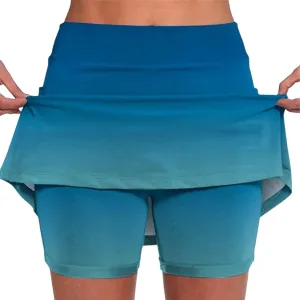 Skorts for Women Dressy Casual Gradient Tennis Skirt with Shorts Underneath Womens Athletic Skorts with Pockets Tummy Control