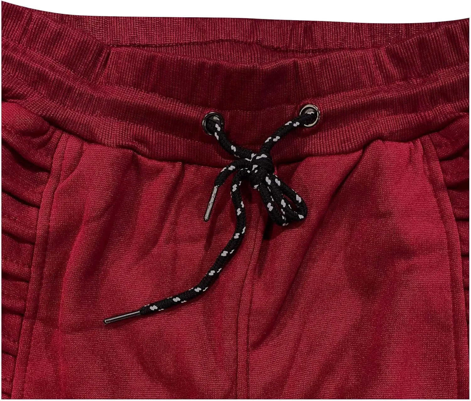 Spring and Summer Pants for Men 2023 Hip-Hop Drawstring Elastic Waist Skinny-Fit Slacks Tapered Ripped Trousers