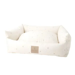 star and moon embroidered quilted bed