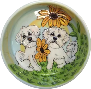 Sunflower Garden Dog Bowl