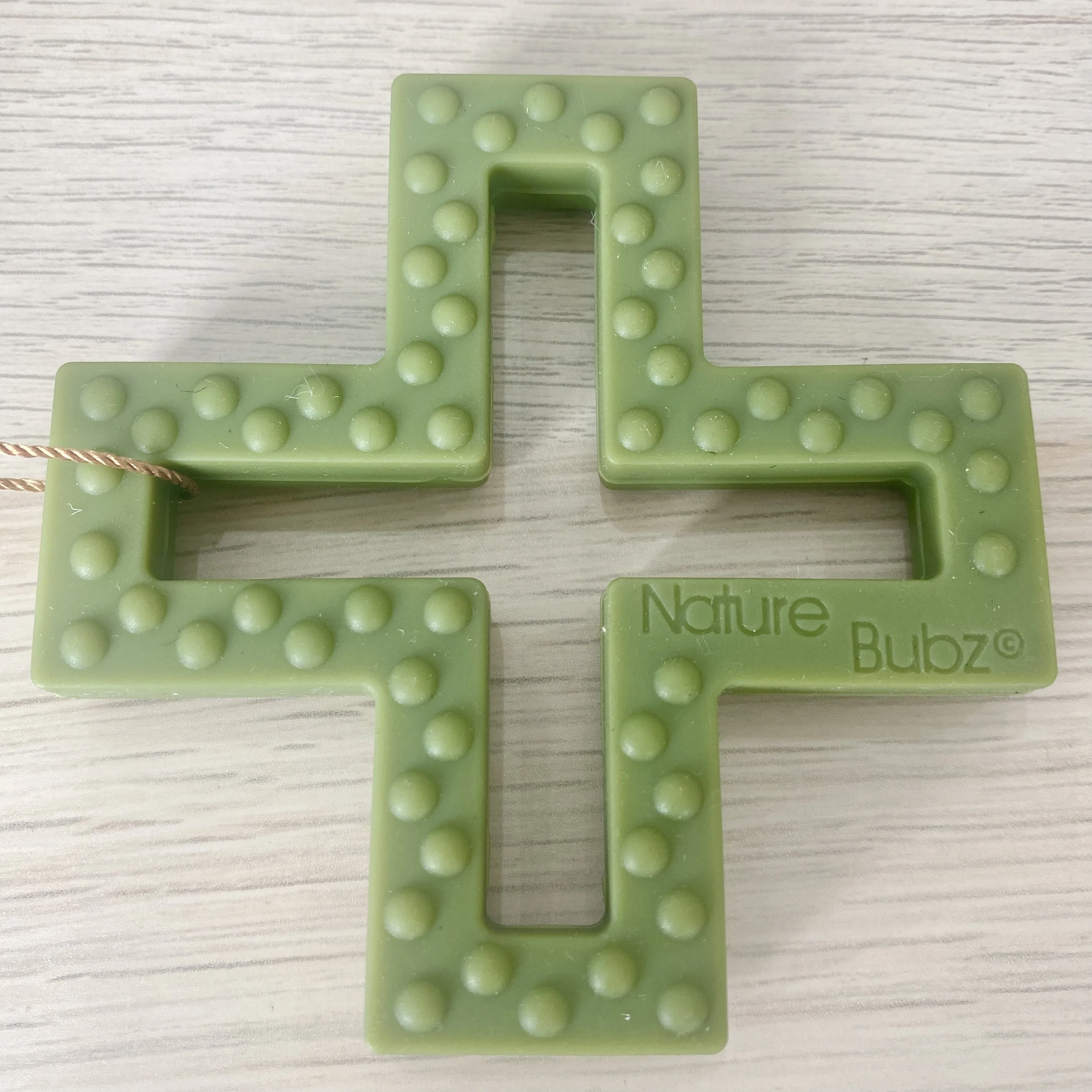 Swiss Cross Teether - Olive