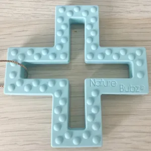 Swiss Cross Teether - Seafoam