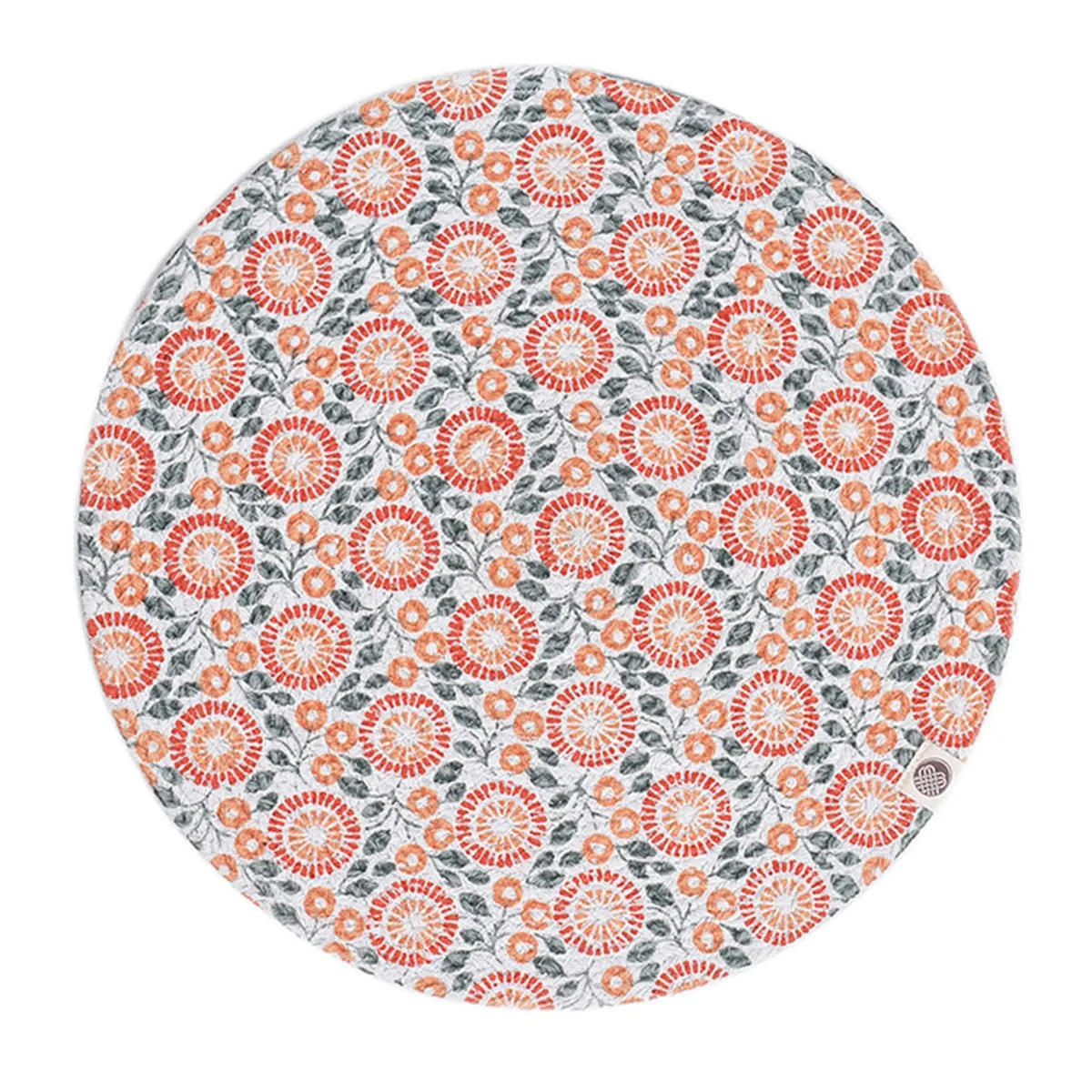 Tangerine Round Mat - Set of 2