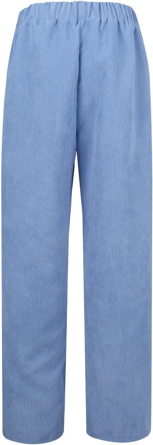 Temperament High Waist Women's Fashion Shows Thin Casual High Waist Loose Wide Leg Movement with Pocket Trousers