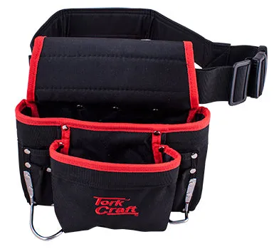 TORK CRAFT TOOL POUCH NYLON WITH BELT 8 POCKET   LOOPS TC991055