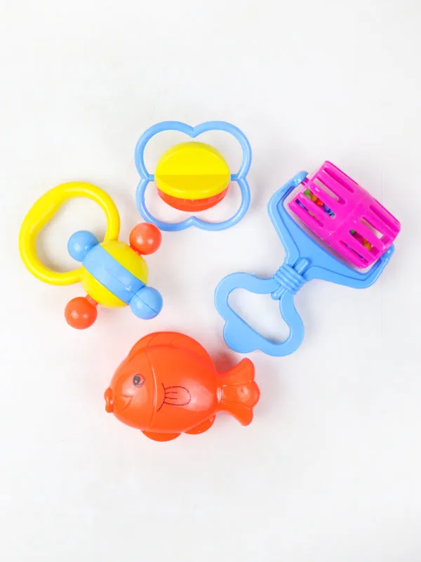 TOY11 4 PCs Baby Rattles Set
