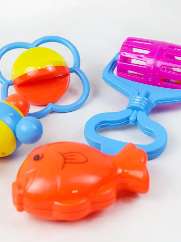 TOY11 4 PCs Baby Rattles Set