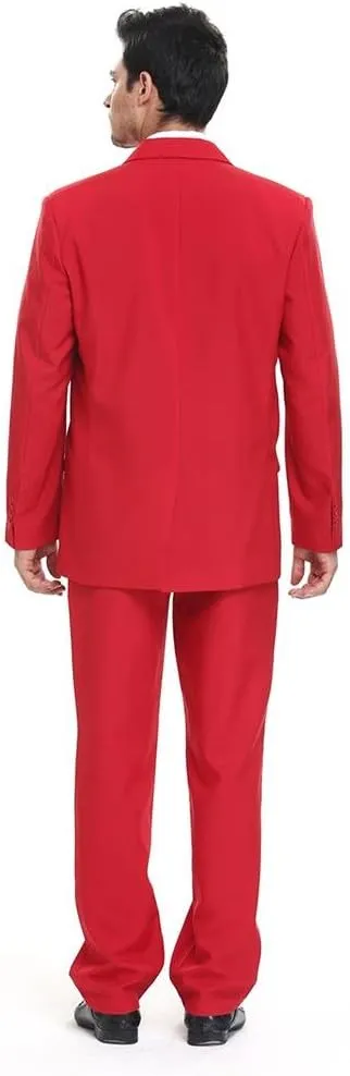 U LOOK UGLY TODAY Men's Party Suit Solid Color Prom Suit for Themed Party Events Clubbing Jacket with Tie Pants