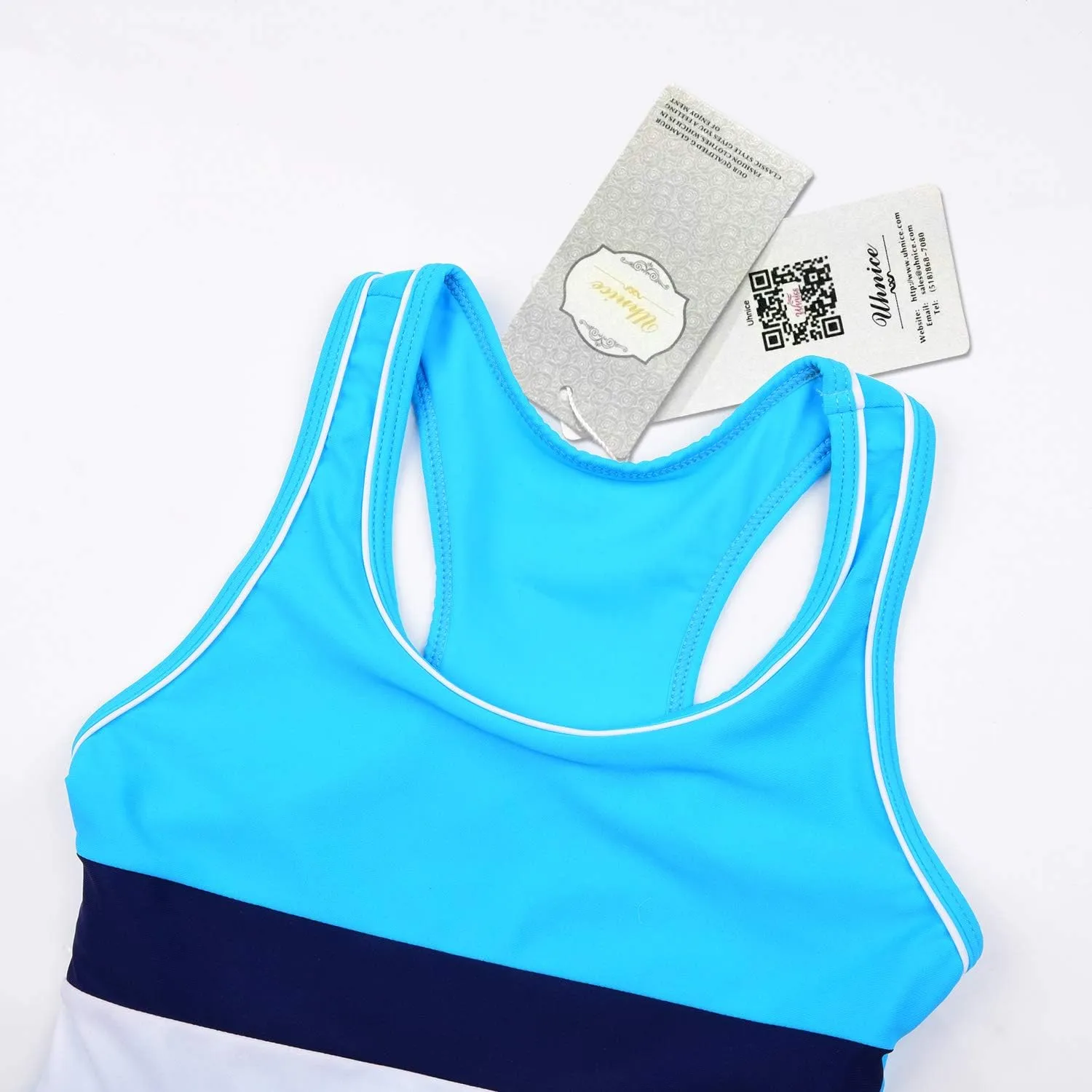 Uhnice Girls Swimsuit Two Piece Tankini Swimwear with Boyshort