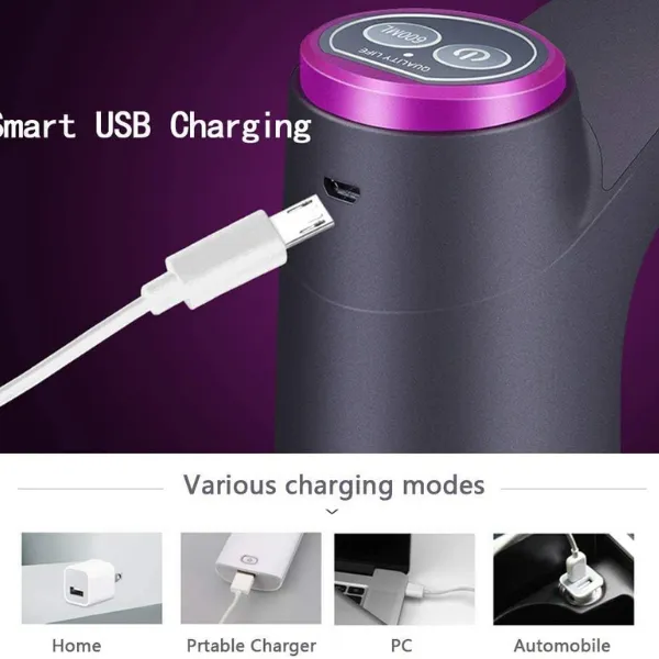 USB Charging Water Dispenser, Portable Water Bottle Pump for Universal 2, 3, 4 and 5 Gallon Bn-link