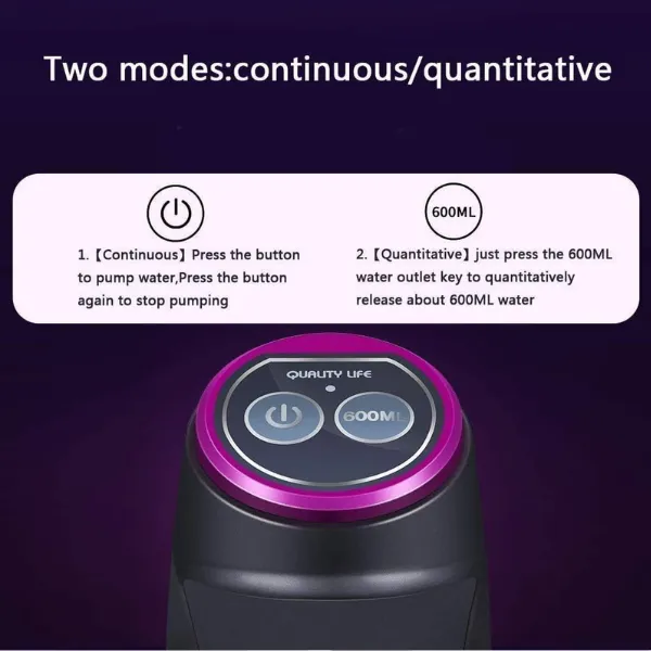 USB Charging Water Dispenser, Portable Water Bottle Pump for Universal 2, 3, 4 and 5 Gallon Bn-link