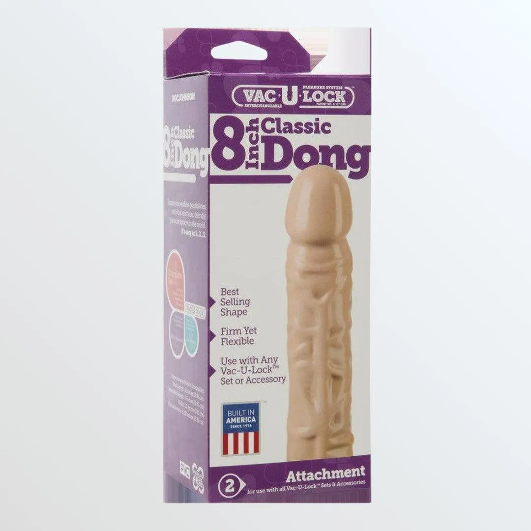 Vac-U-Lock 8" Classic Dong for Harnesses