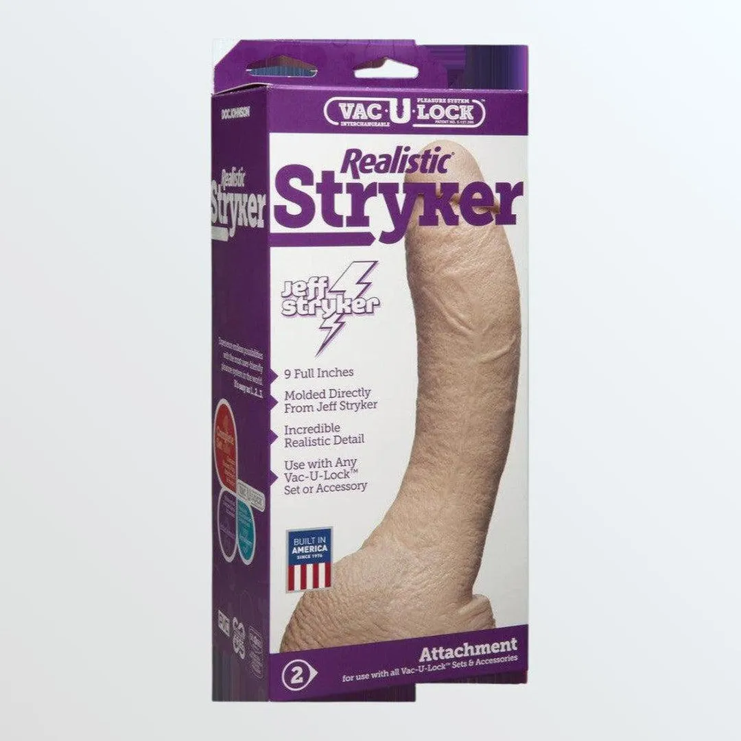 Vac-U-Lock Realistic Stryker 9.5" Dildo for Harnesses