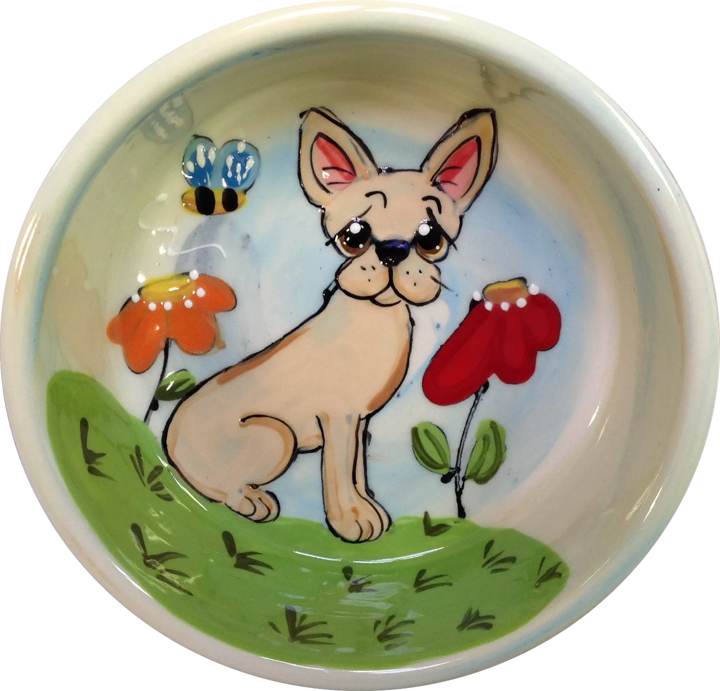 Vintage French Bulldog Pet Bowl