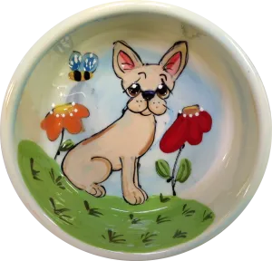 Vintage French Bulldog Pet Bowl
