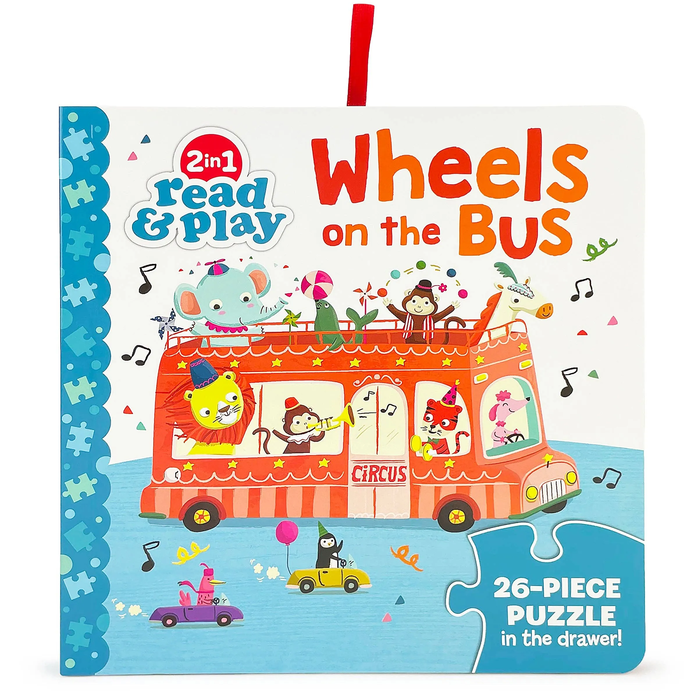Wheels On The Bus Interactive Book & Puzzle Set