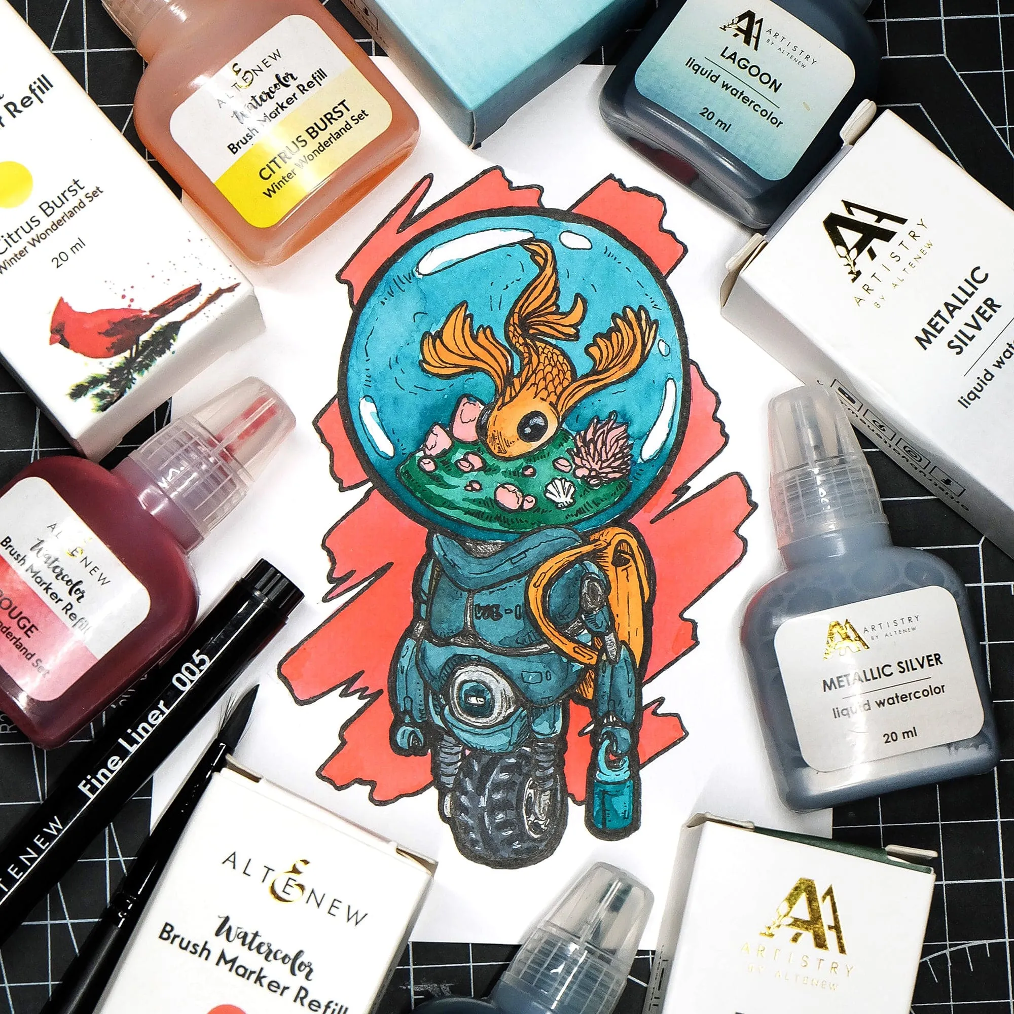 Winter Wonderland Liquid Watercolor - Brush Marker Refill Bundle