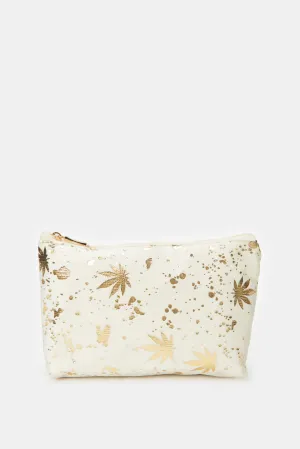 Women Multicolour Glitter Embellished Cosmetic Pouches