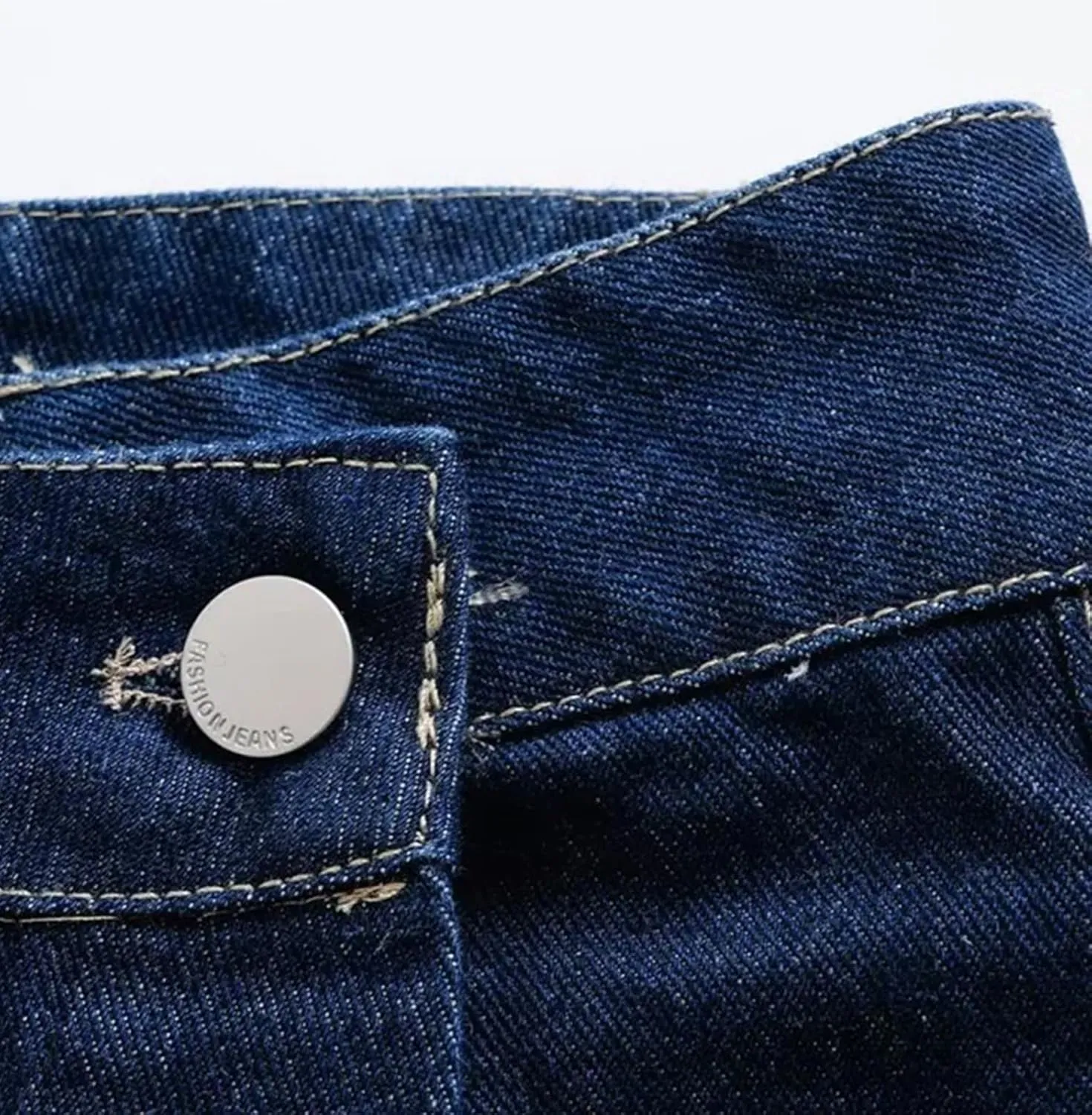 Women with Pockets Wrap Denim Shorts Skirts High Waist Zipper Fly Skort
