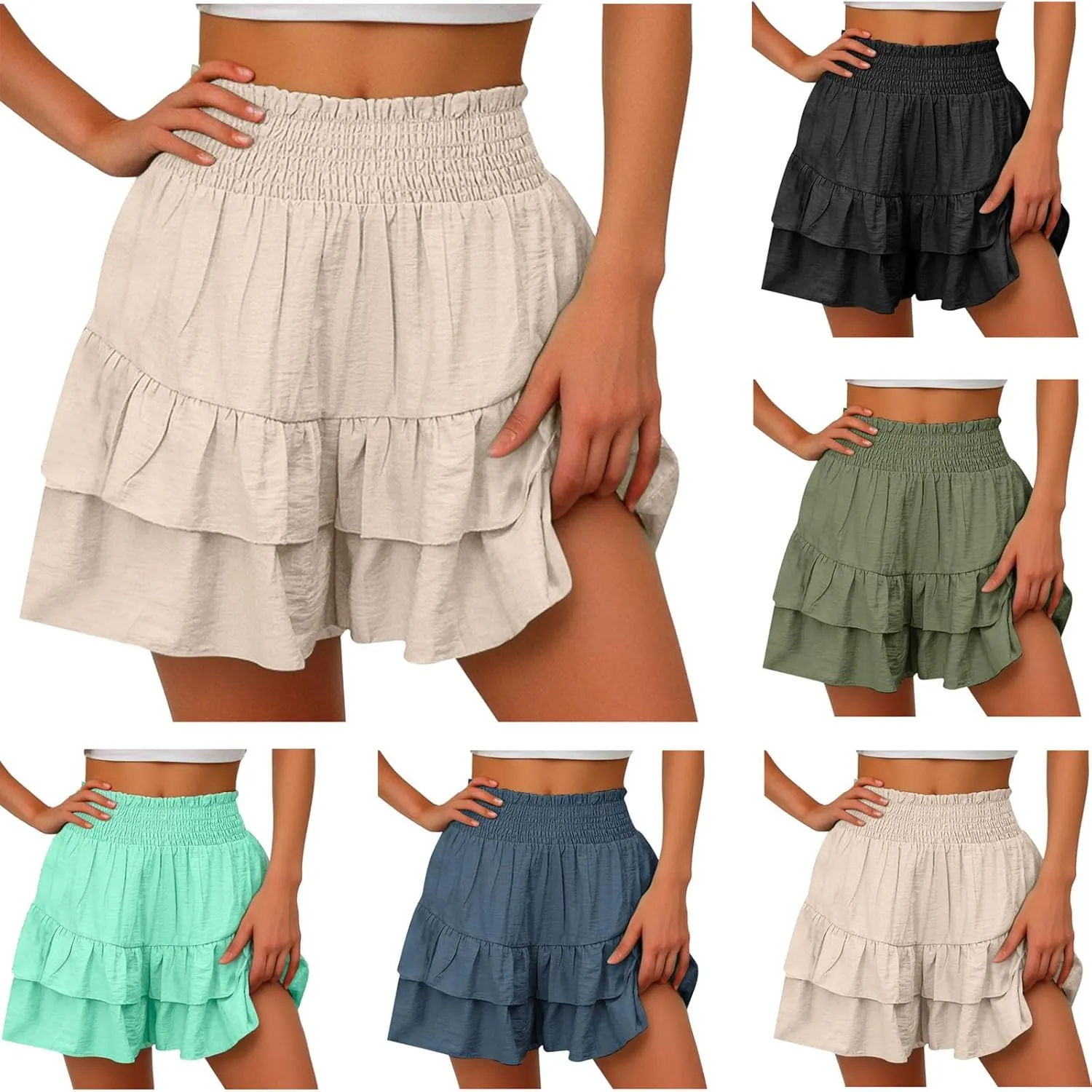 Womens Athletic Skort Elastic Waist Skorts High Waisted Skort Plus Size Summer Skort Casual Tennis Skort for 2024
