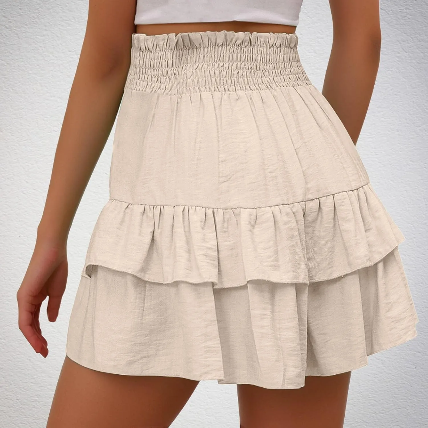 Womens Athletic Skort Elastic Waist Skorts High Waisted Skort Plus Size Summer Skort Casual Tennis Skort for 2024