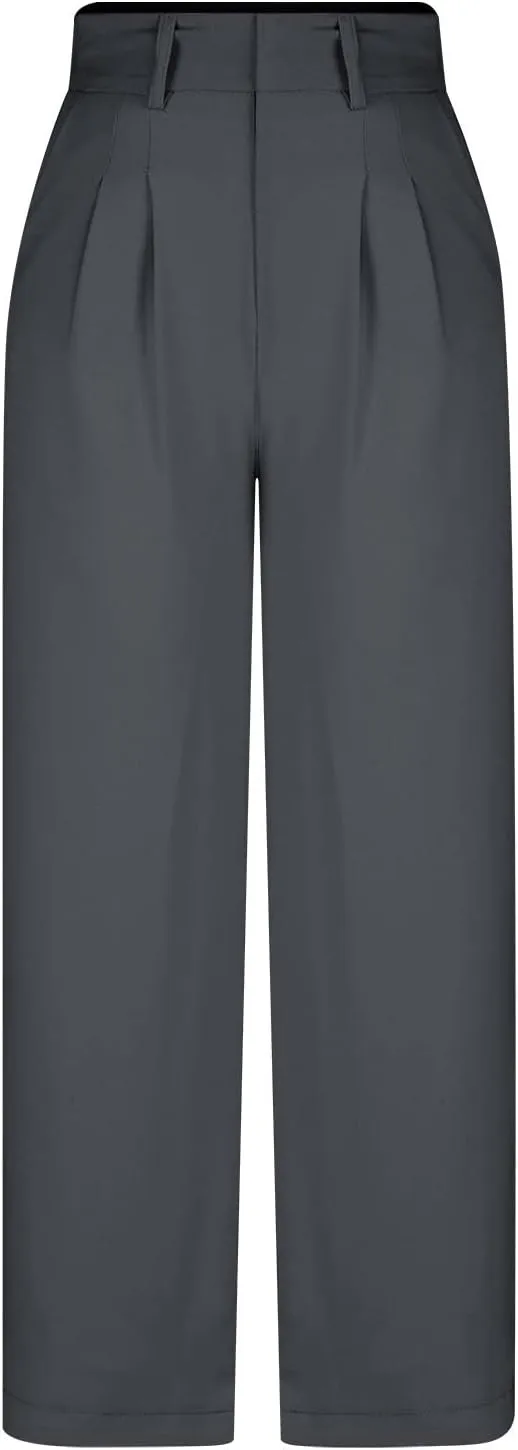 Women's Fall Fashion 2024 Wide Leg Pants Work Business Casual Trousers High Waisted Palazzo Trousers Office Flowy Dress Pants