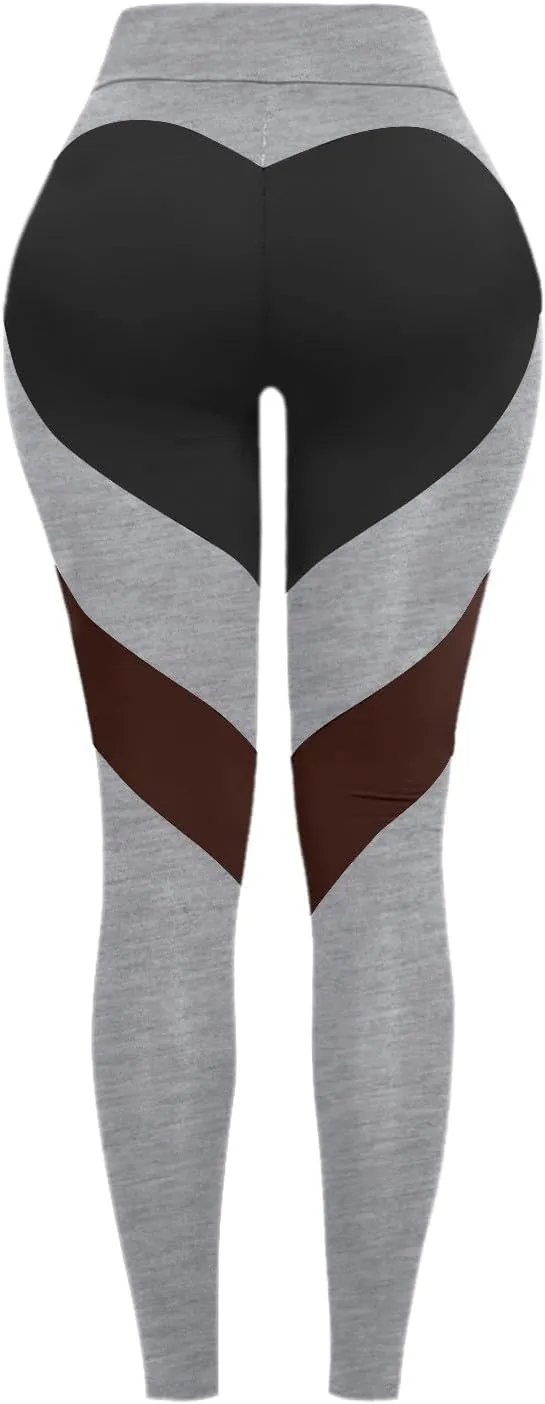 Women's High Waist Leggings Heart Butt Yoga Trousers Jogging Bottoms Push Up Fitness Trousers Women Leggings Gym