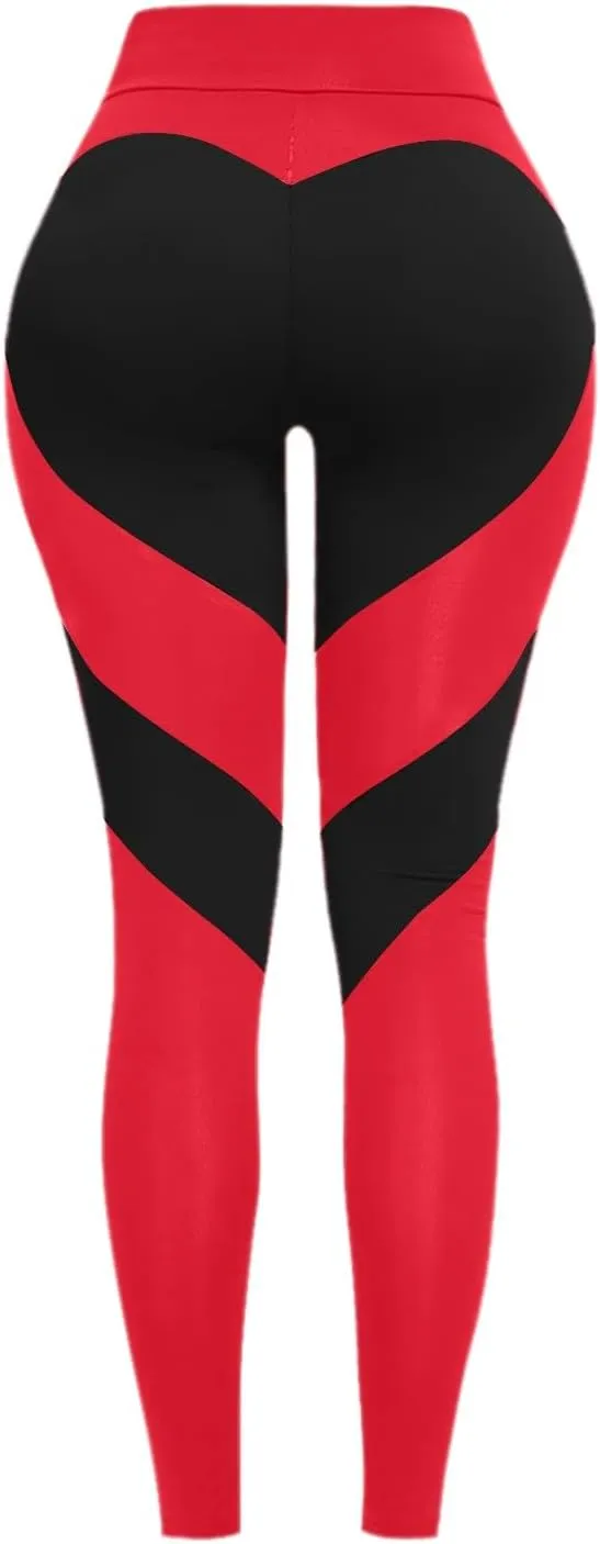 Women's High Waist Leggings Heart Butt Yoga Trousers Jogging Bottoms Push Up Fitness Trousers Women Leggings Gym