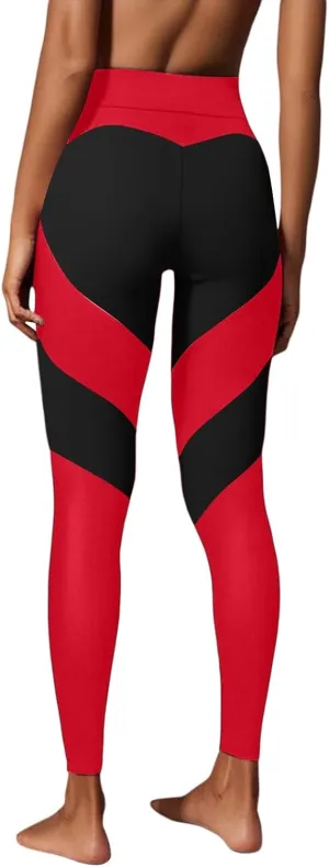Women's High Waist Leggings Heart Butt Yoga Trousers Jogging Bottoms Push Up Fitness Trousers Women Leggings Gym