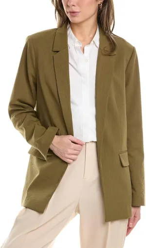 Women's Long Sleeve Open Front Neck Pull on Blazer