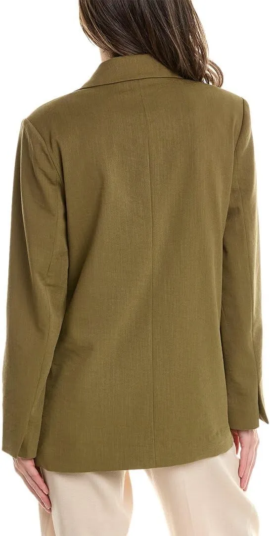 Women's Long Sleeve Open Front Neck Pull on Blazer